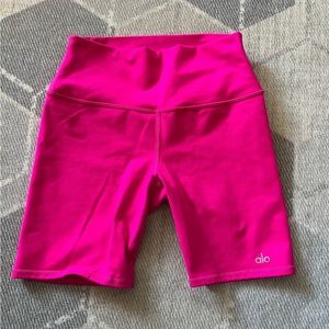 All Yoga Hot Pink Biker Shorts